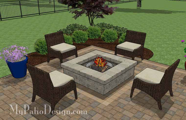 Fun Family Patio Design With Fire Pit 